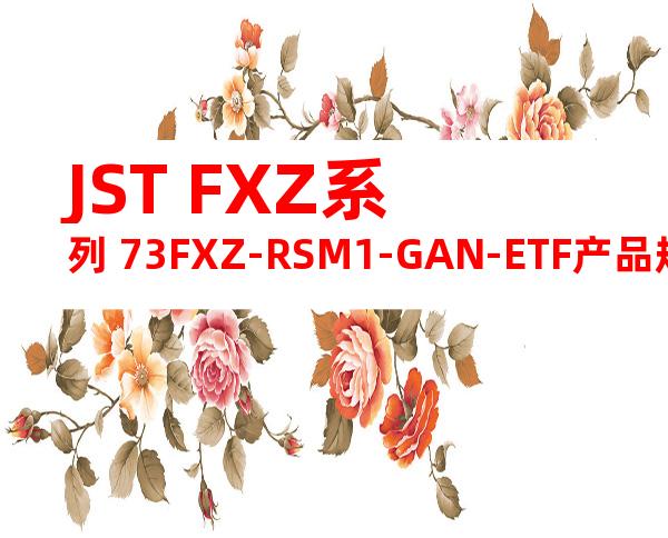 JST FXZ系列 73FXZ-RSM1-GAN-ETF产品规格书